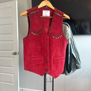 Understated leather vest